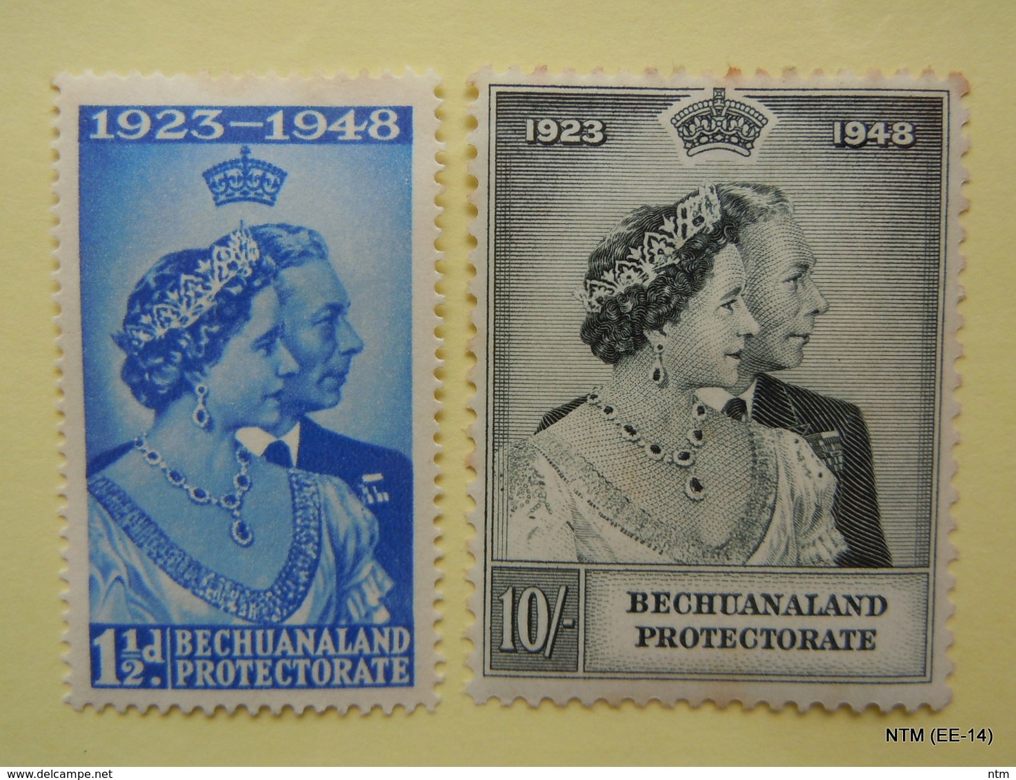 BECHUANALAND PROTECTORARE 1948 King George VI And Queen Elizabeth: Royal Silver Wedding Anniversary Pair MH - 1885-1964 Bechuanaland Protectorate