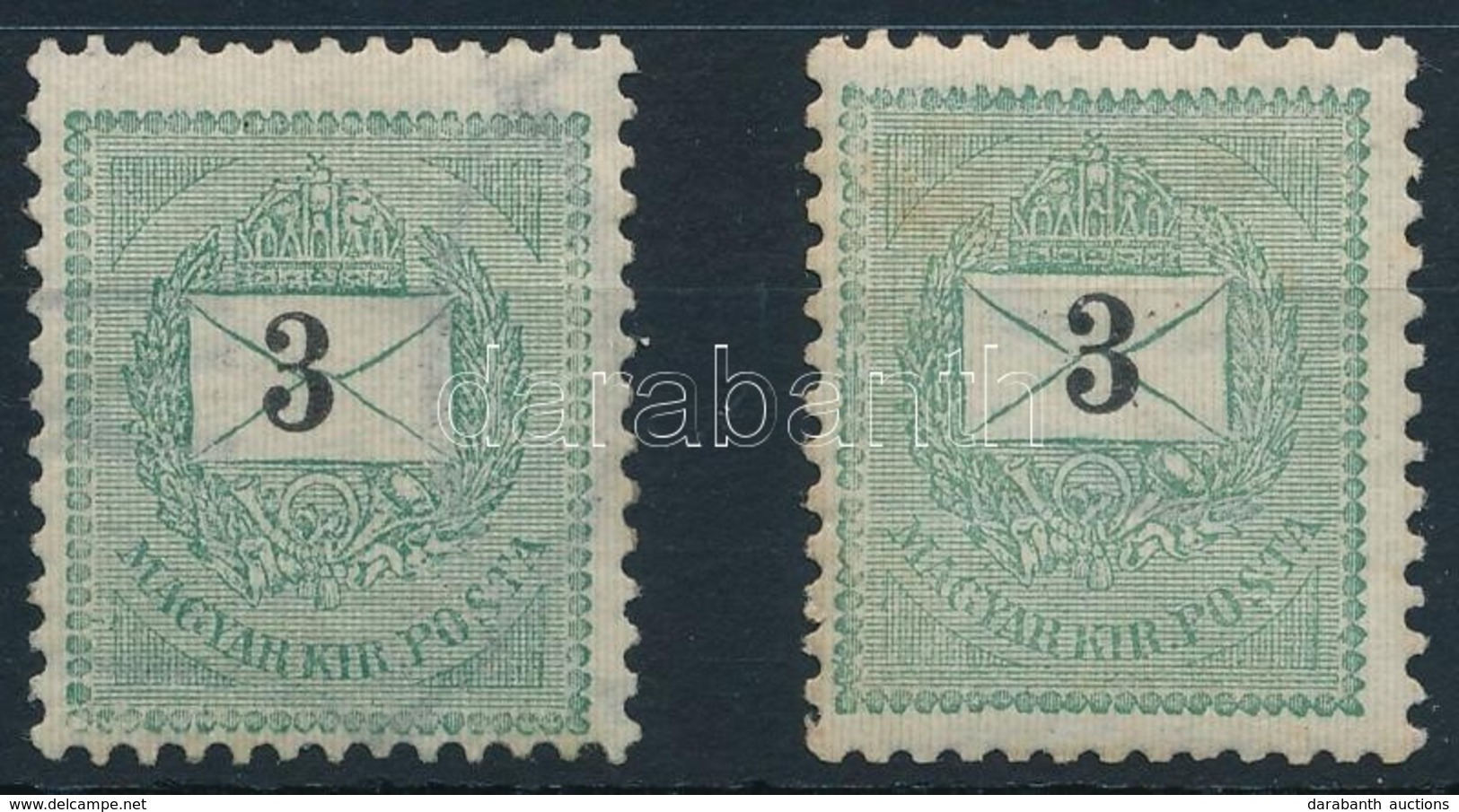 ** 1889  3kr Balra Tolódott értékszám + Támpéldány - Sonstige & Ohne Zuordnung