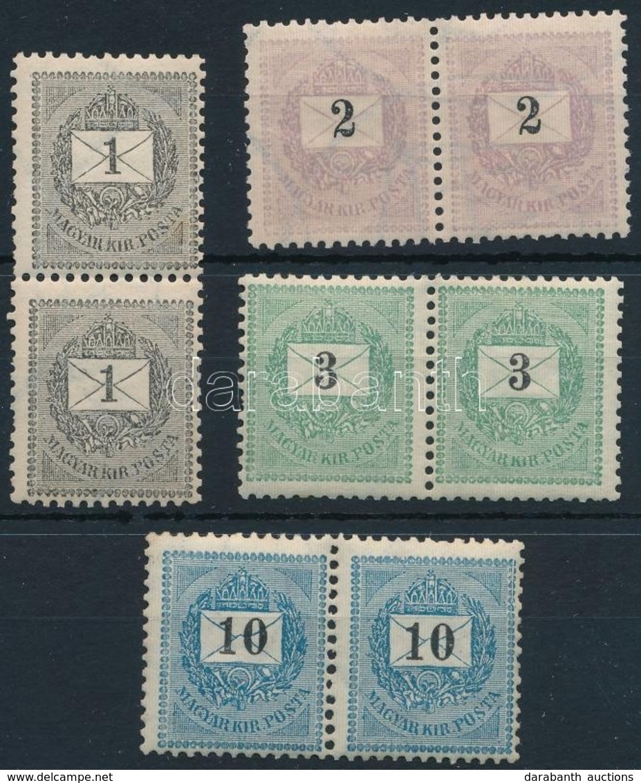 ** 1898   1kr, 2kr, 3kr, 10kr Párok (22.800) (apró Hibák) - Sonstige & Ohne Zuordnung