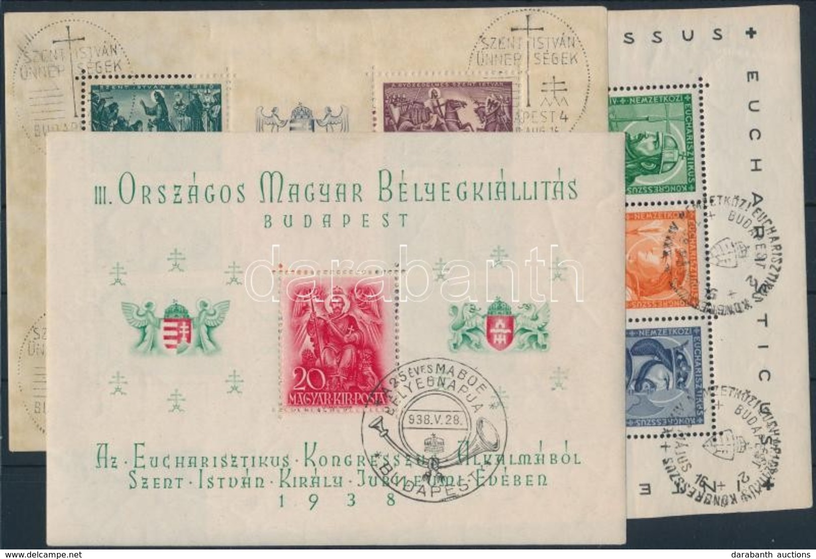 O 1938 Eucharisztikus + ORBÉK + Szent István Blokk  (21.000) - Other & Unclassified