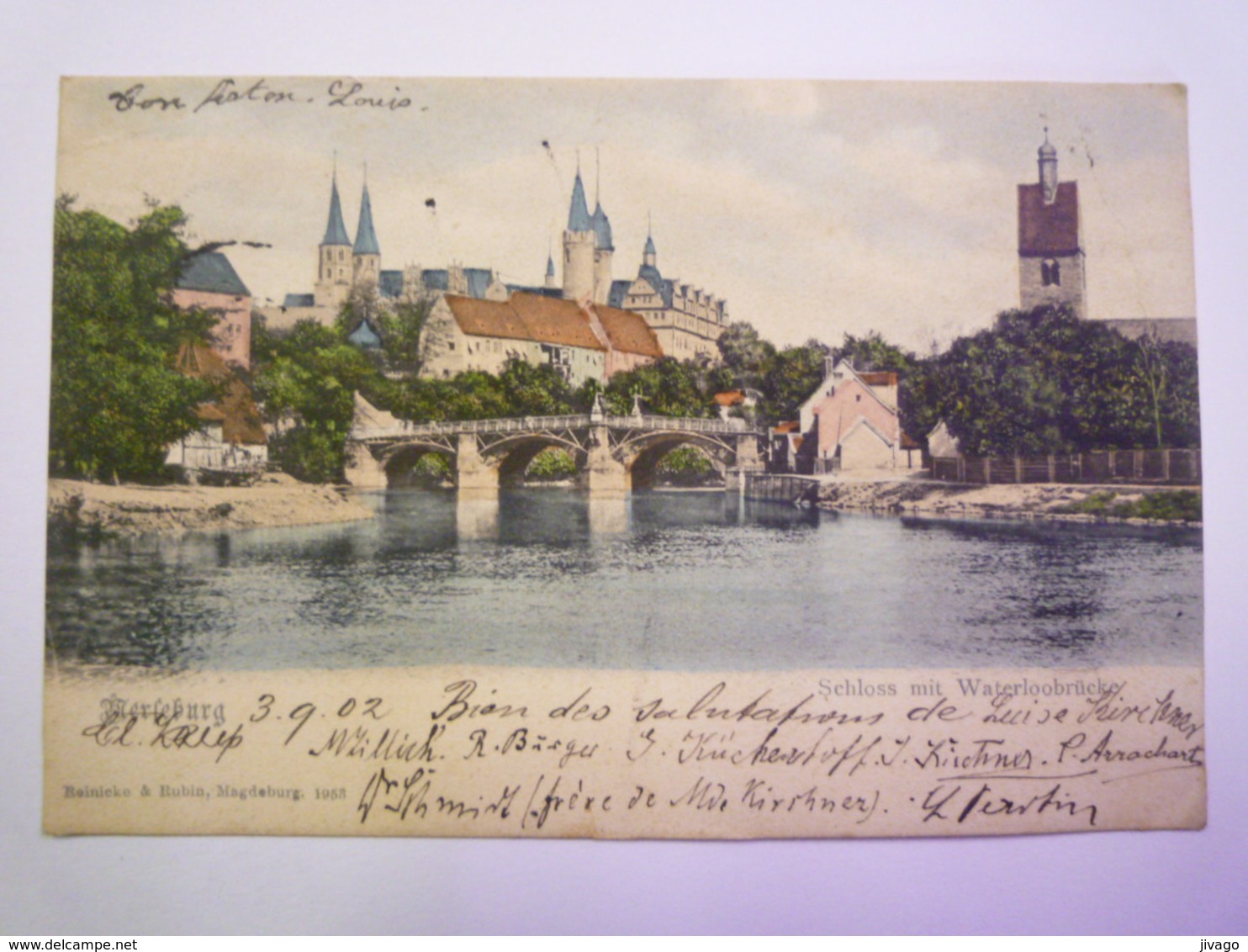 MERSEBURG  A. S. :  SCHLOSS Mit WATERLOOBRÜCKE   1902    - Merseburg