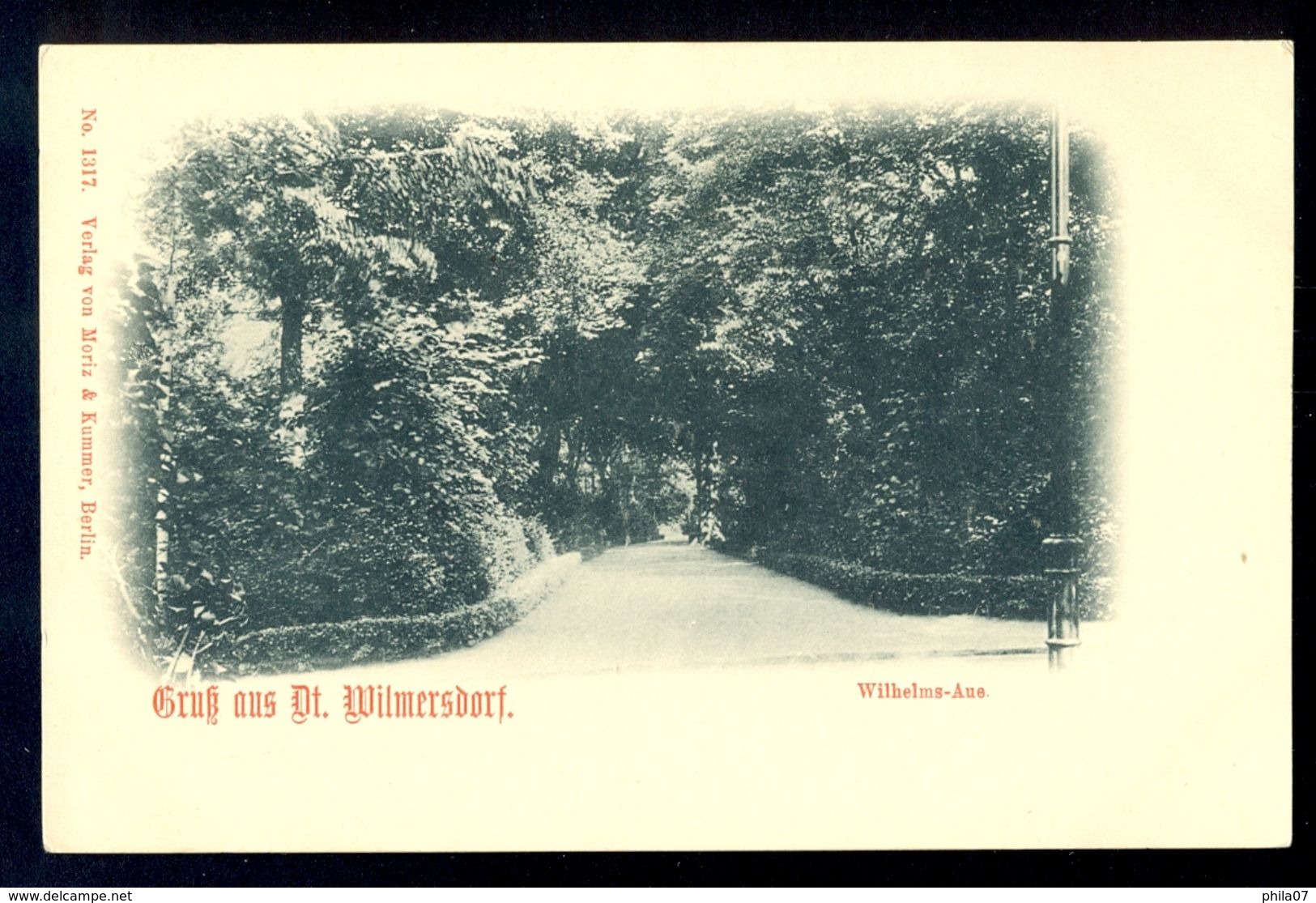 Grus Aus  Wilmersdorf - Wilhelms-Aue / Long Line Postcard Not Circulated, 2 Scans - Wilmersdorf