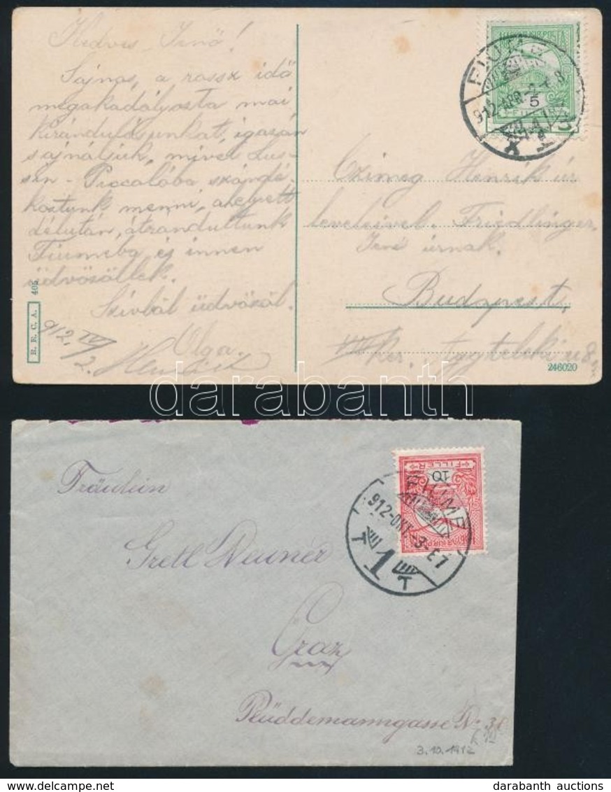 1912 2 Db  Küldemény Fiuméb?l - Other & Unclassified