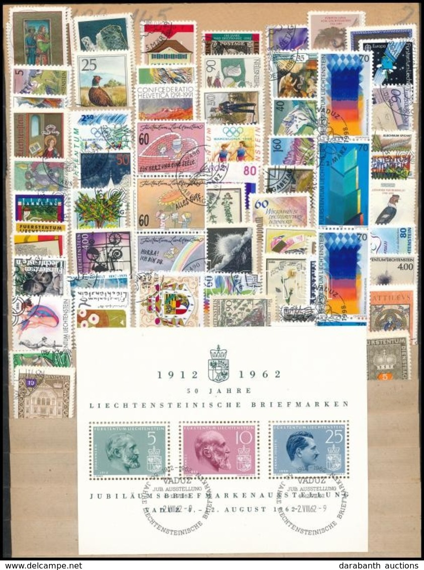 ** O Liechtenstein Gy?jtemény 1962-1997 Néhány Postatisztával, Kevés Hiány, 4 Db A/4-es Berakólapon  (EUR 812,-) - Sonstige & Ohne Zuordnung