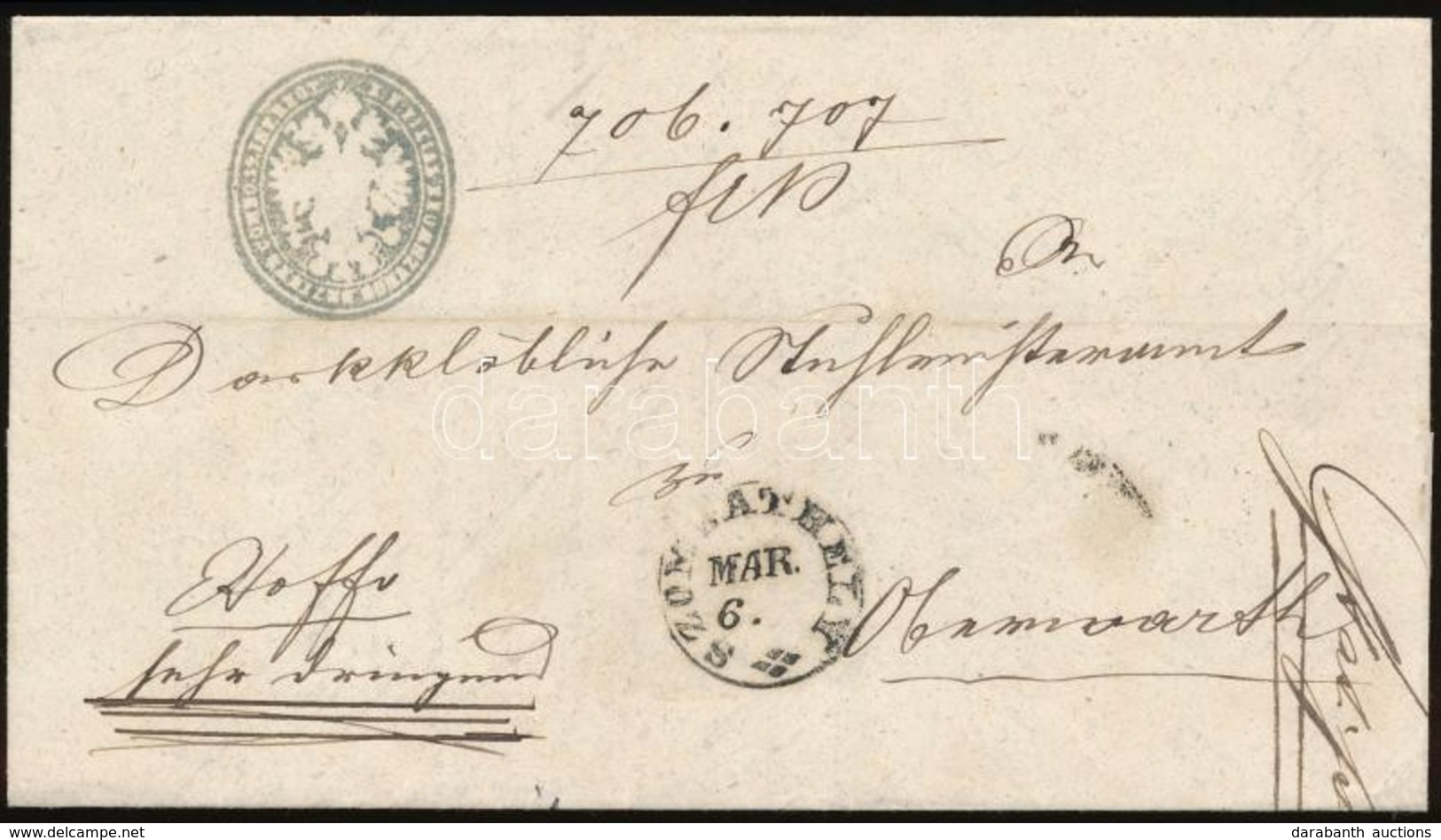 1839 Ex Offo 'SZOM(B)ATHELY' Gudlin Nem Jelzi. - Other & Unclassified