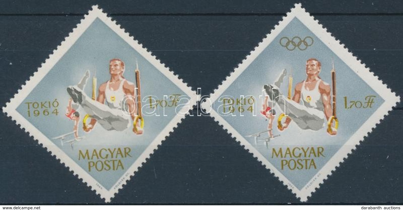 ** 1964 Tokiói Olimpia 1.70Ft Arany Színnyomat (olimpiai Karikák) Nélkül (80.000) / Mi 2037, Gold Colour (olympic Rings) - Sonstige & Ohne Zuordnung