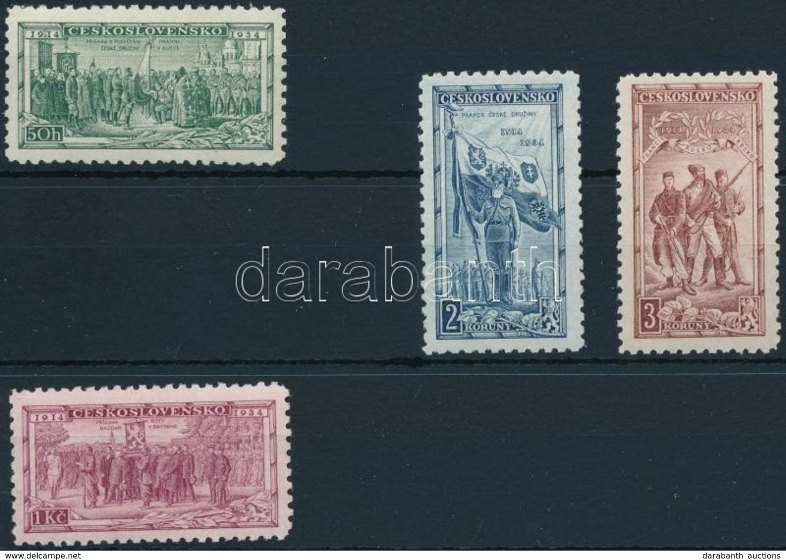 ** 1934 20 éves A Csehszlovák Légió Sor Mi 322-325 - Other & Unclassified