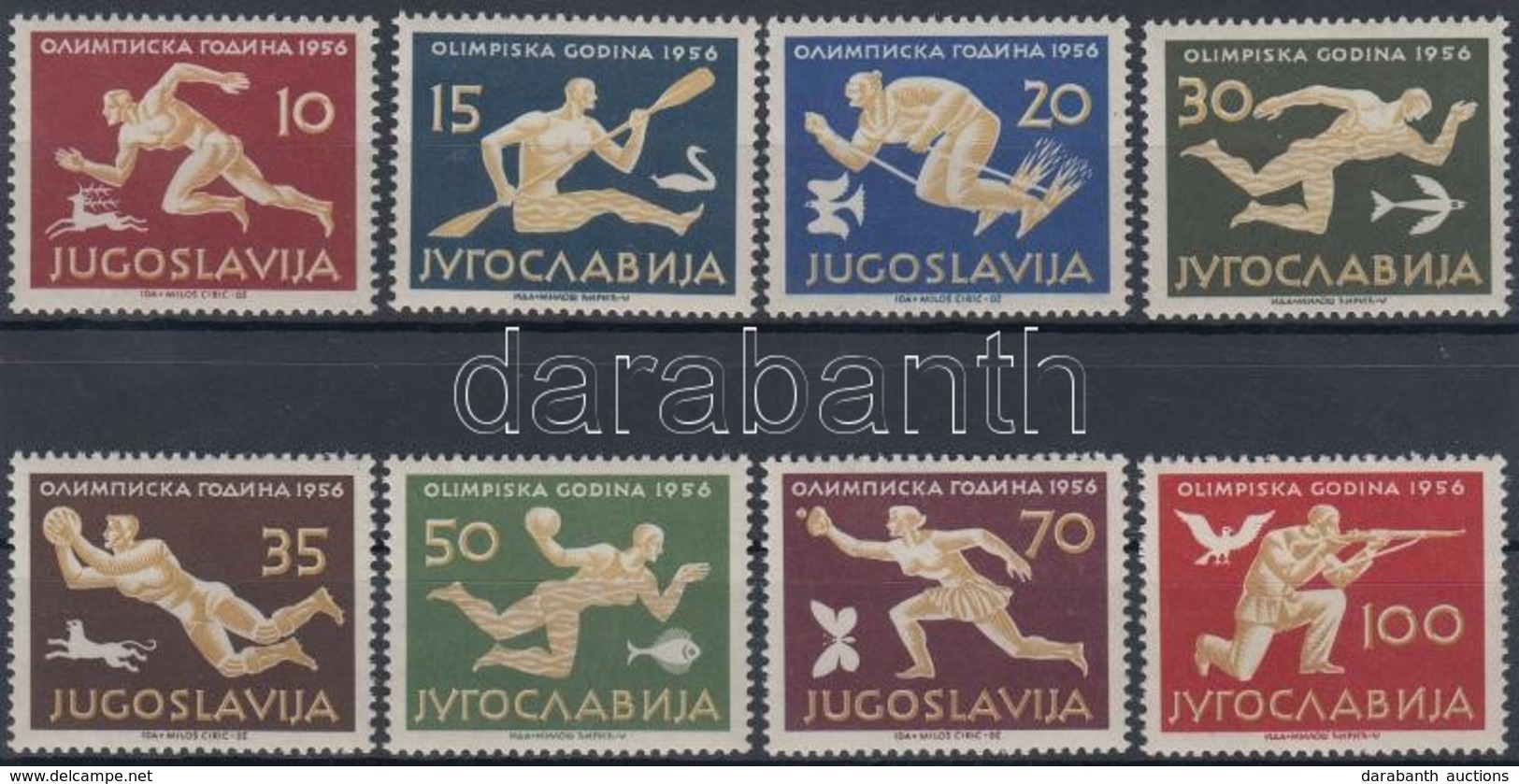 ** 1956 Nyári Olimpia, Melbourne Sor Mi 804-811 - Andere & Zonder Classificatie