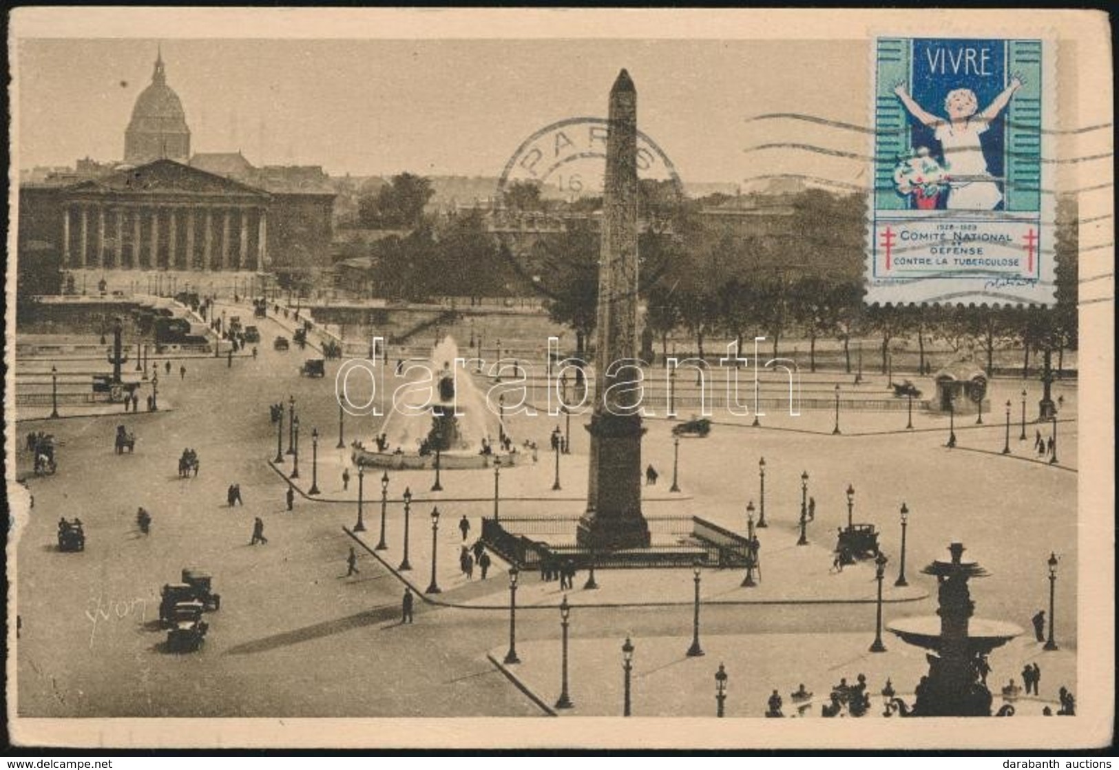1928 Párizsi Képeslap Hollandiába Antituberkulózis Adománybélyeggel - Unclassified