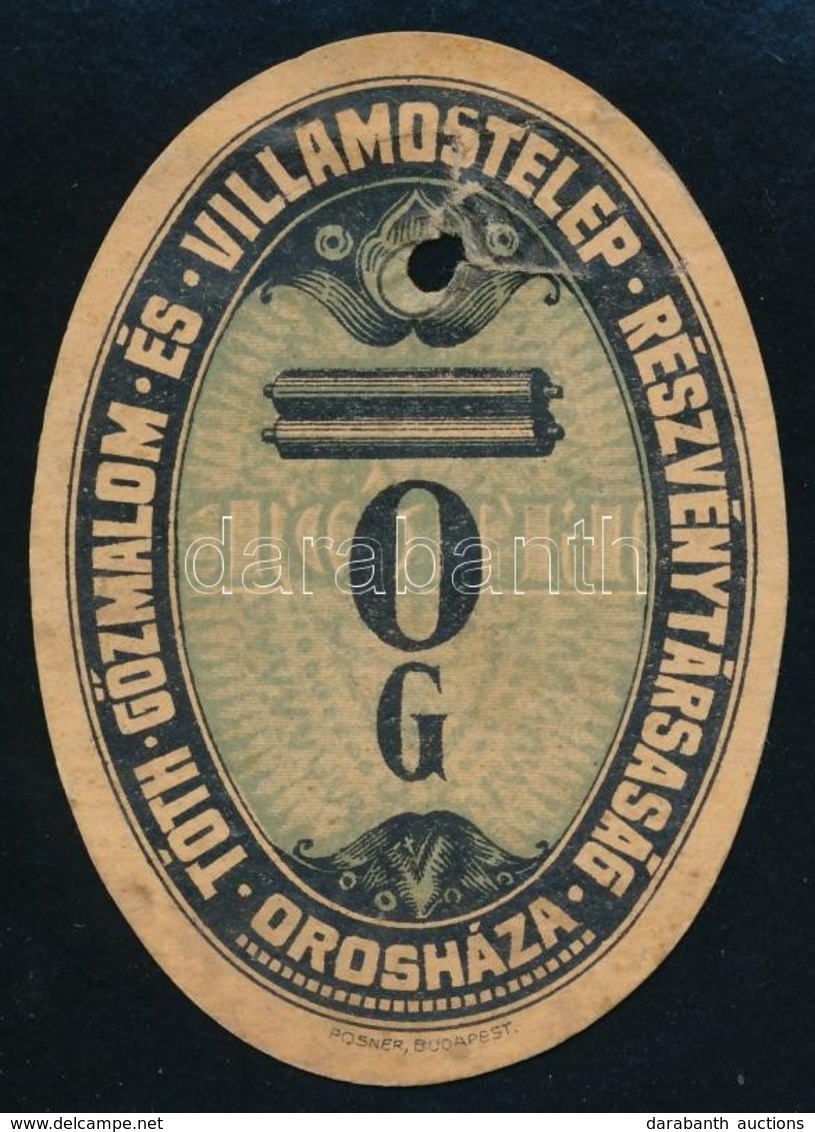 Cca 1900 Liszteszsák Zárjegy Orosháza / Flour Bag Tax Stamp - Zonder Classificatie
