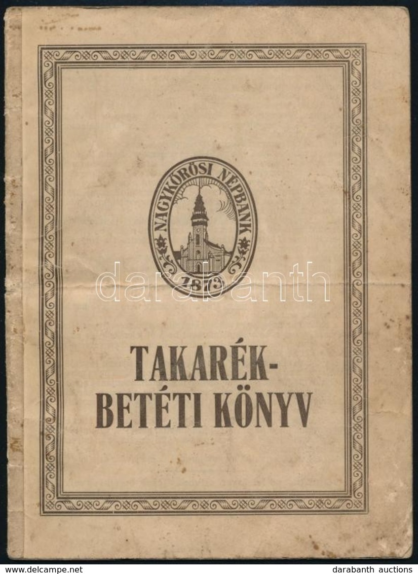 1928 A Nagyk?rösi Népbank Kitöltött Takarékbetéti Könyve - Unclassified