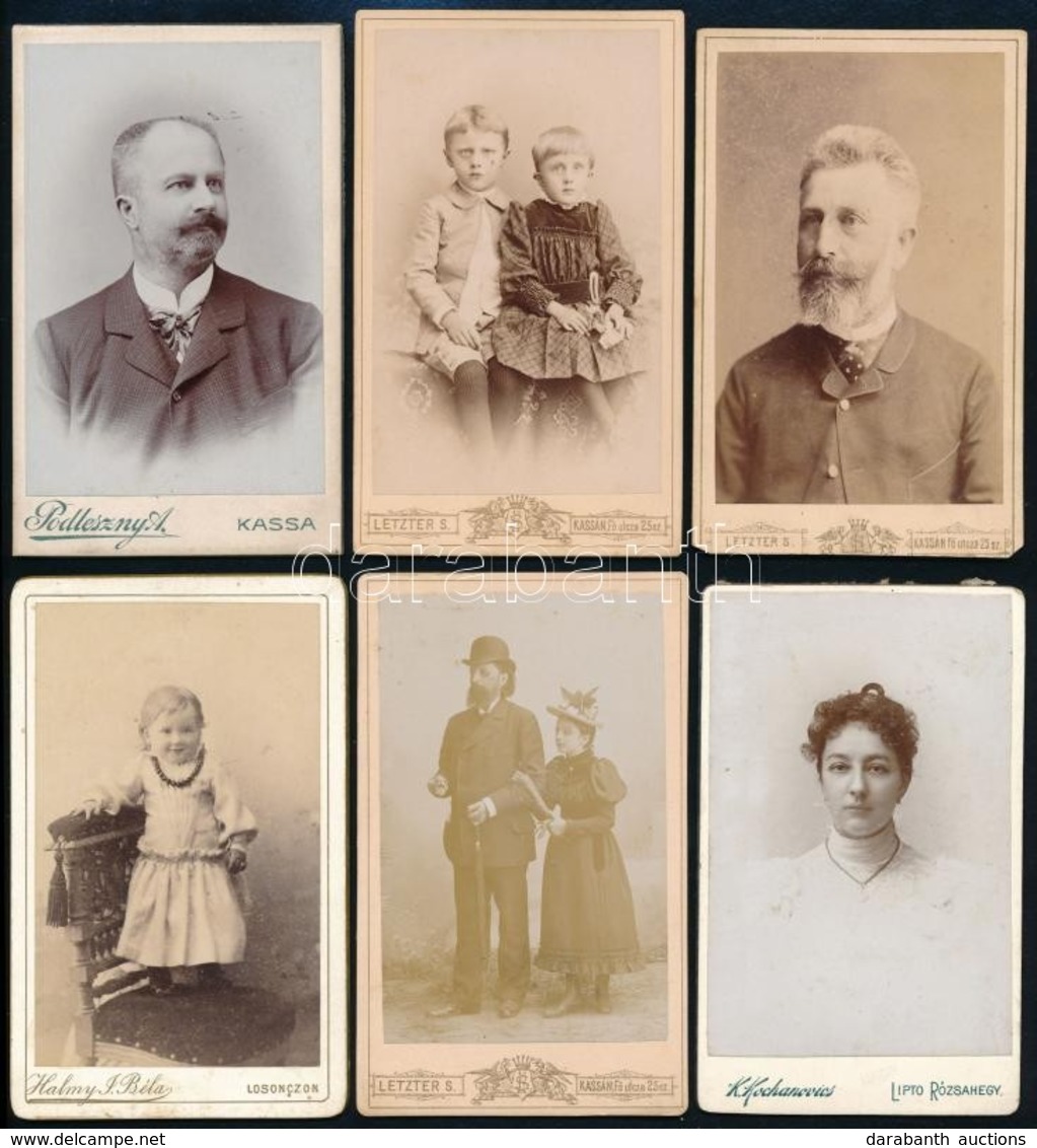 Cca 1880-1900 10 Db Felvidéki, F?leg Kassai Fényképész által Készített Vizitkártya - Sonstige & Ohne Zuordnung
