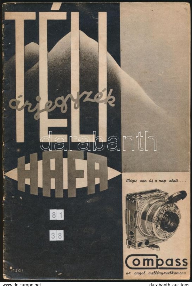 1938 Hatschek és Farkas Fotó, Amat?rmozi, Optikai és Rádiószaküzlet, Foto-mozilaboratórium. 81. Képekkel Illusztrált Tél - Other & Unclassified