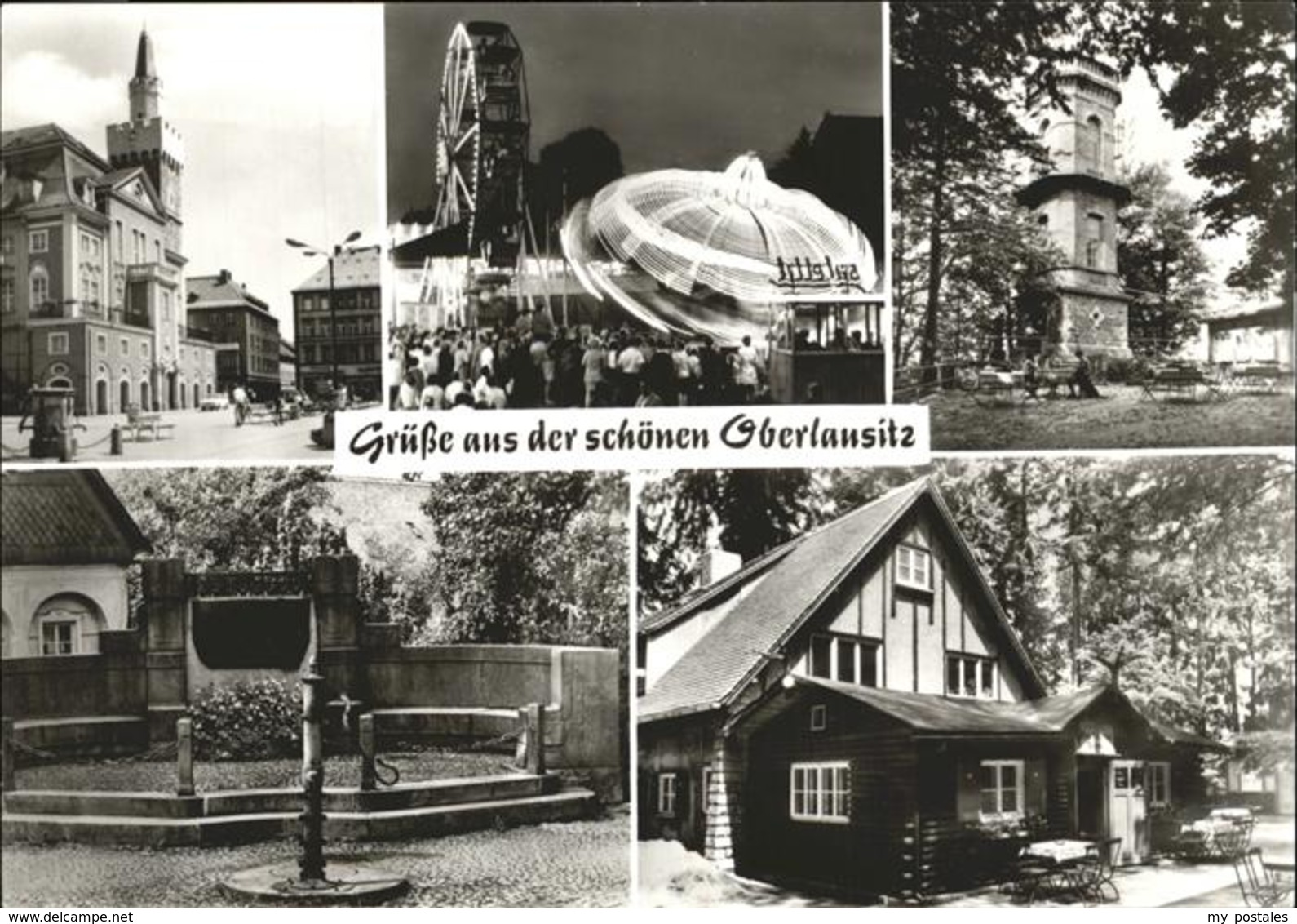 41260912 Loebau Sachsen Rathaus Volksfest Jacobimarkt Blockhaus Zum Waldfrieden - Loebau