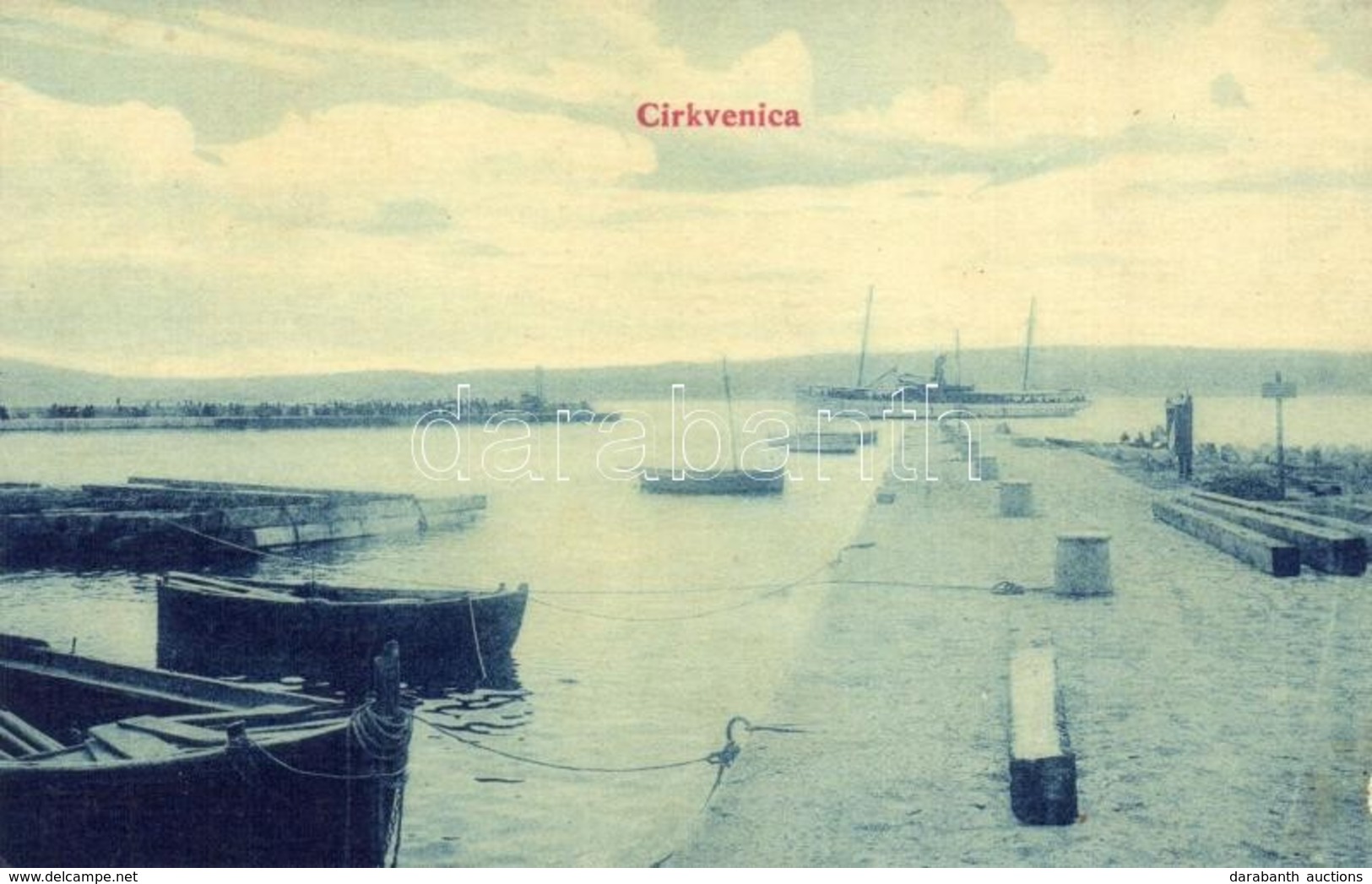 ** T2 Crikvenica, Cirkvenica; Móló, G?zhajó. W. L. 552. / Molo, Steamship - Unclassified