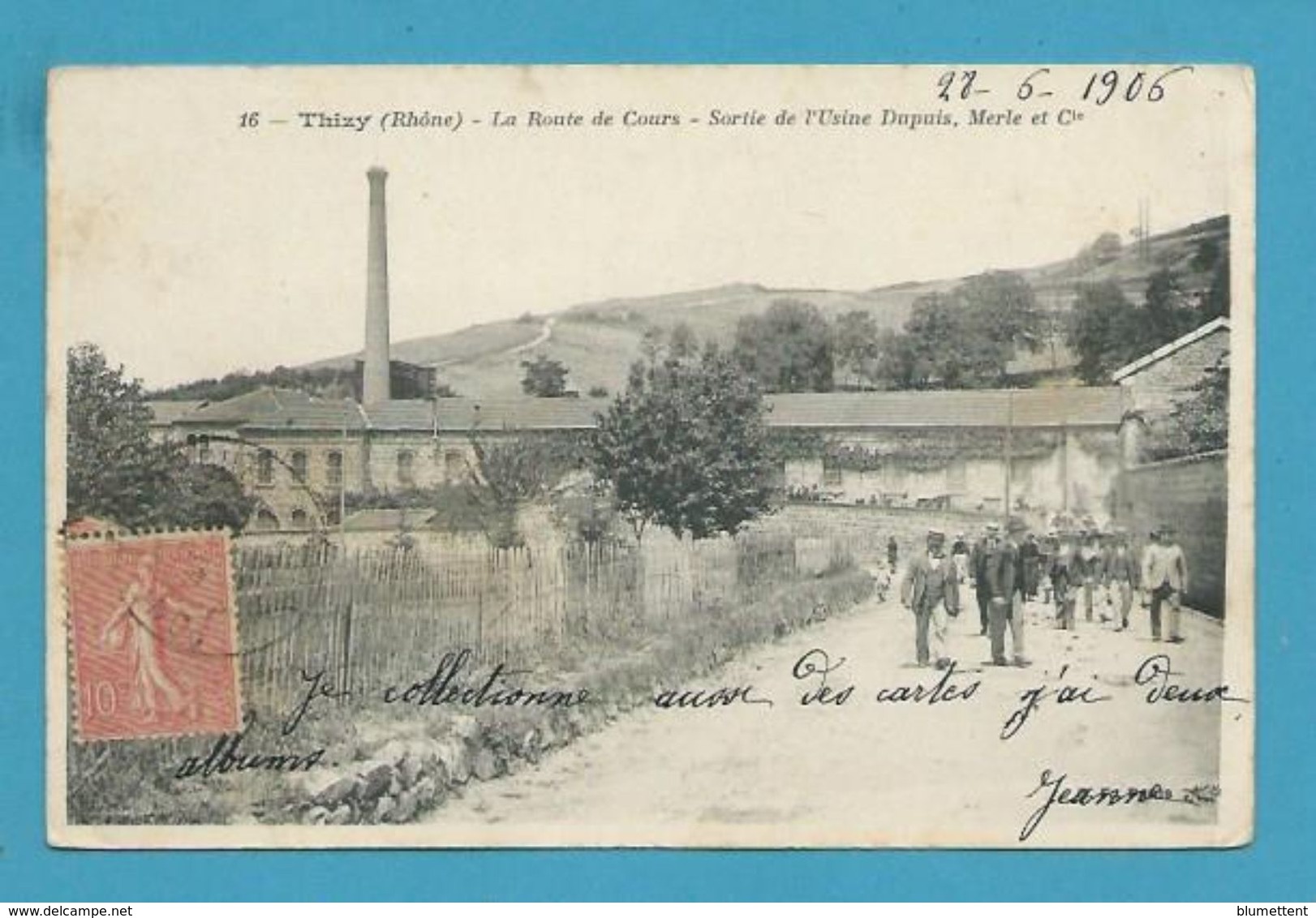 CPA Métier Sortie Des Ouvriers De L'Usine Dupuis Et Cie THIZY 69 - Thizy