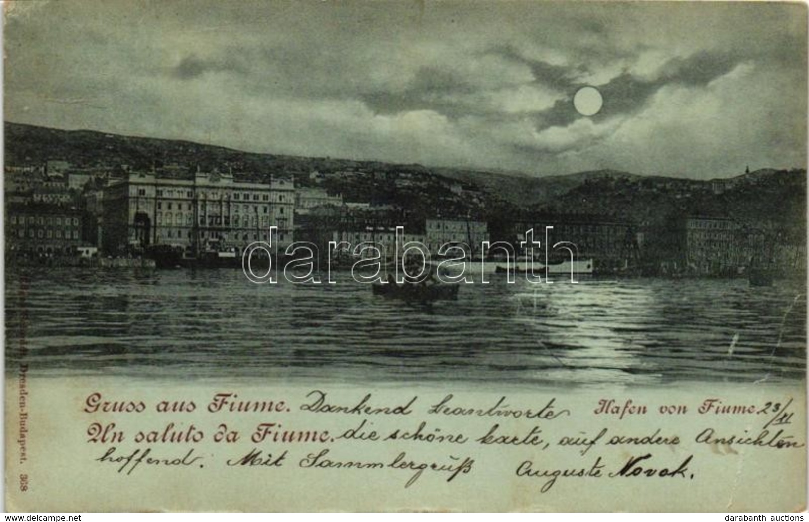 T3 1898 Fiume, Hafen / Port (small Tear) - Zonder Classificatie