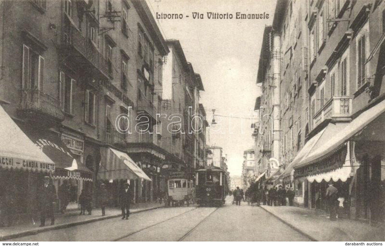 * T2 Livorno, Via Vittorio Emanuele / Street View With Tram, Shops - Unclassified