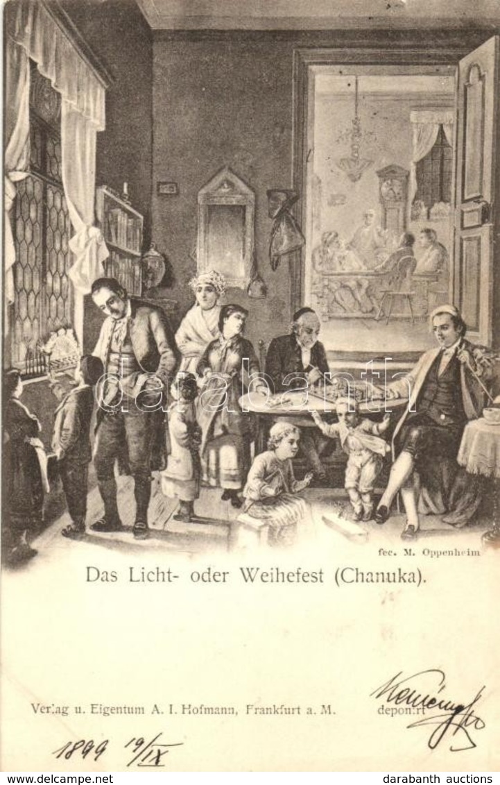 T3 1899 Das Licht Oder Weihefest (Chanuka) / Judaica, Hanuka S: M. Oppenheim (small Tear) - Non Classés