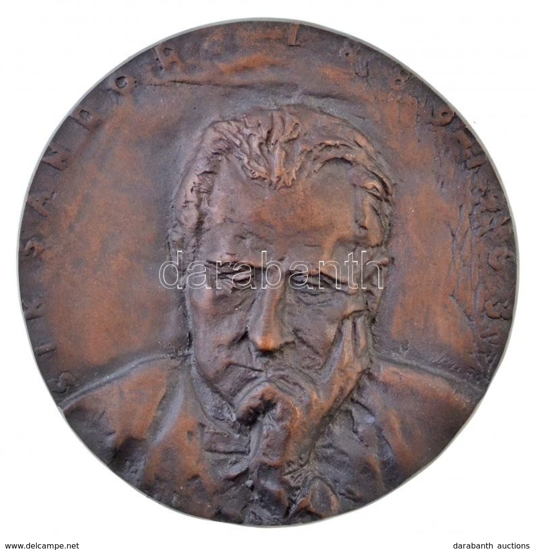 Varga Imre (1923-) 1989. 'Sík Sándor 1889-1963' Br Emlékplakett (134mm) T:2 - Ohne Zuordnung