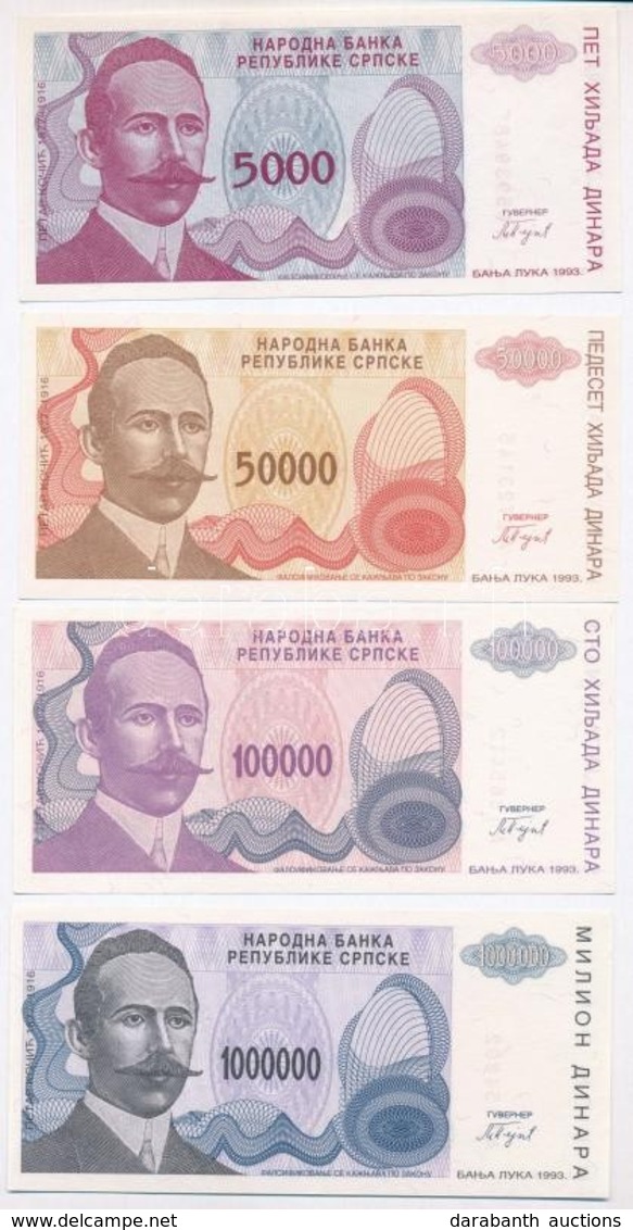 Bosznia-Hercegovina 1993. 5000D-500.000.000D (7xklf) T:I
Bosnia And Herzegovina 1993. 5000 Dinara - 500.000.000 Dinara ( - Unclassified