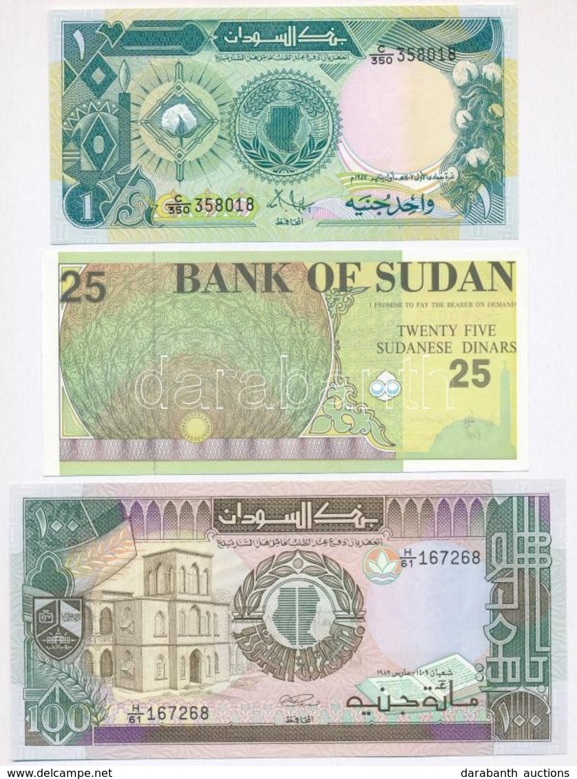 Szudán 1987. 1? + 1989. 100? + 1992. 25? T:I
Sudan 1987. 1 Pound + 1989. 100 Pounds + 1992. 25 Pounds C:UNC - Zonder Classificatie