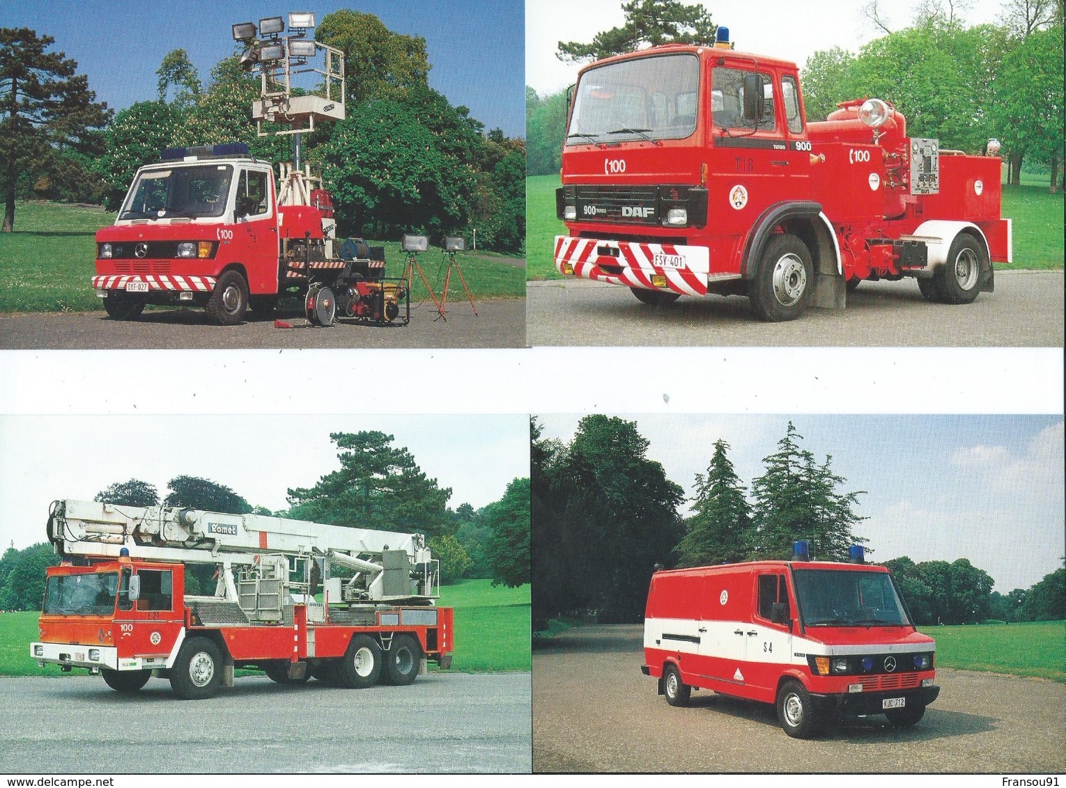 Pompiers De Bruxelles Lot De 12 Cartes Une Pliée Dans Une Pochette ( Certaines De Ces Cartes Se Sont Vendues 6 EUR ) - Bruxelles-ville