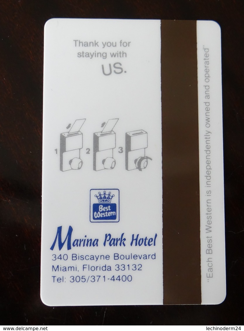 Carte Clé Hôtel Marina Park Miami - Autres & Non Classés