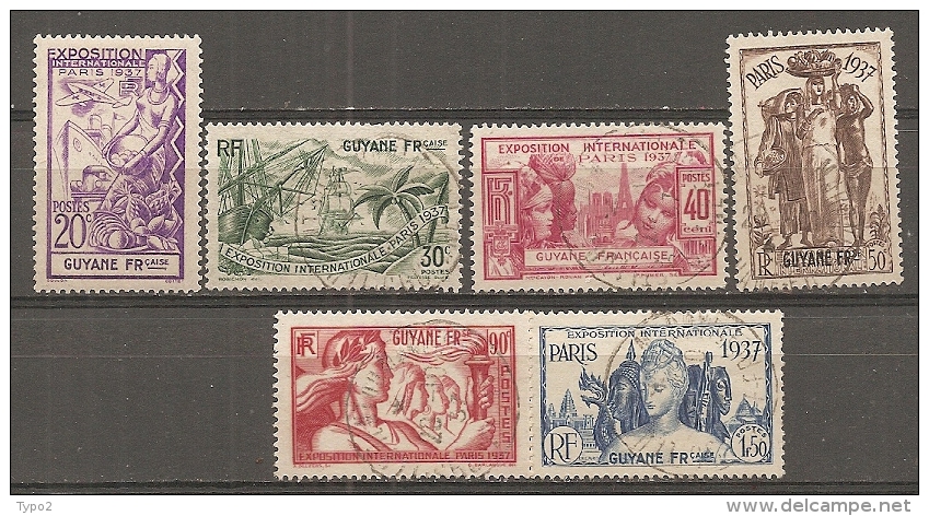 GUYANE - Yv. N°  143 à 148   (o)  Exposition 1937  Cote  13 Euro BE  R  2 Scans - Used Stamps