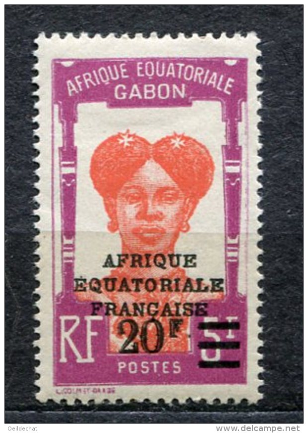 6497   GABON  N° 115* (20f S. 5f  Lilas-rose Et Vermillon)  1926        TTB - Neufs