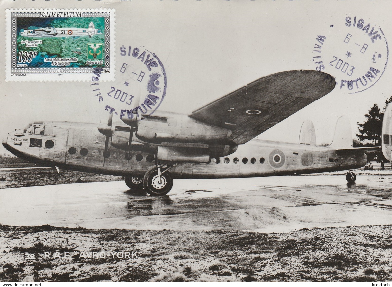 Sigave 2003 - Wallis - Lancaster Aéronavale Navy Marine - Airplane Flugzeug - Wallis E Futuna