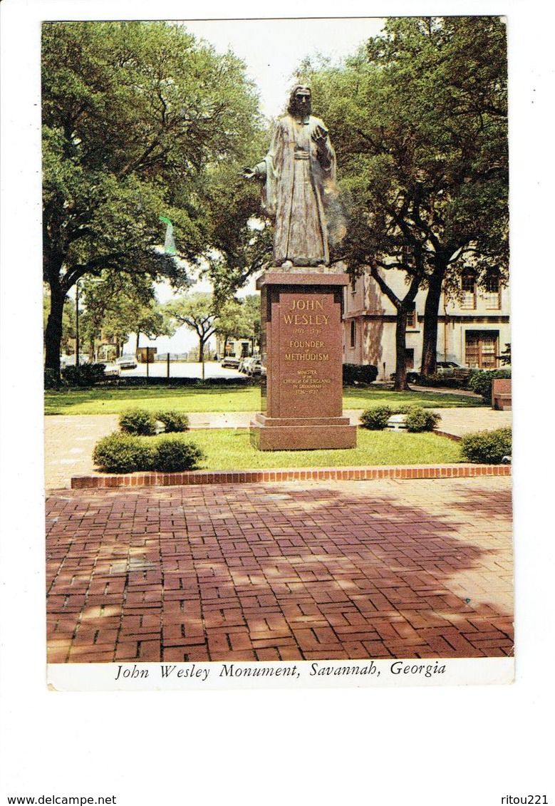 Cpm - John Wesley Monument - St Savannah Georgia GA USA - 1976 - Savannah