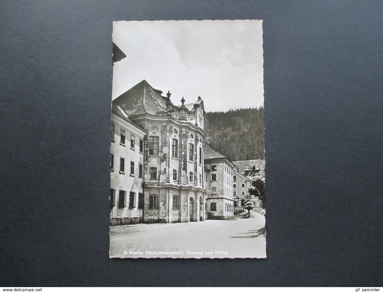 BRD 1956 Postkarte St. Blasien Eingang Zum Kolleg. Michel Nr. 223 MeF In Die Schweiz. Zernez Engadin - Briefe U. Dokumente