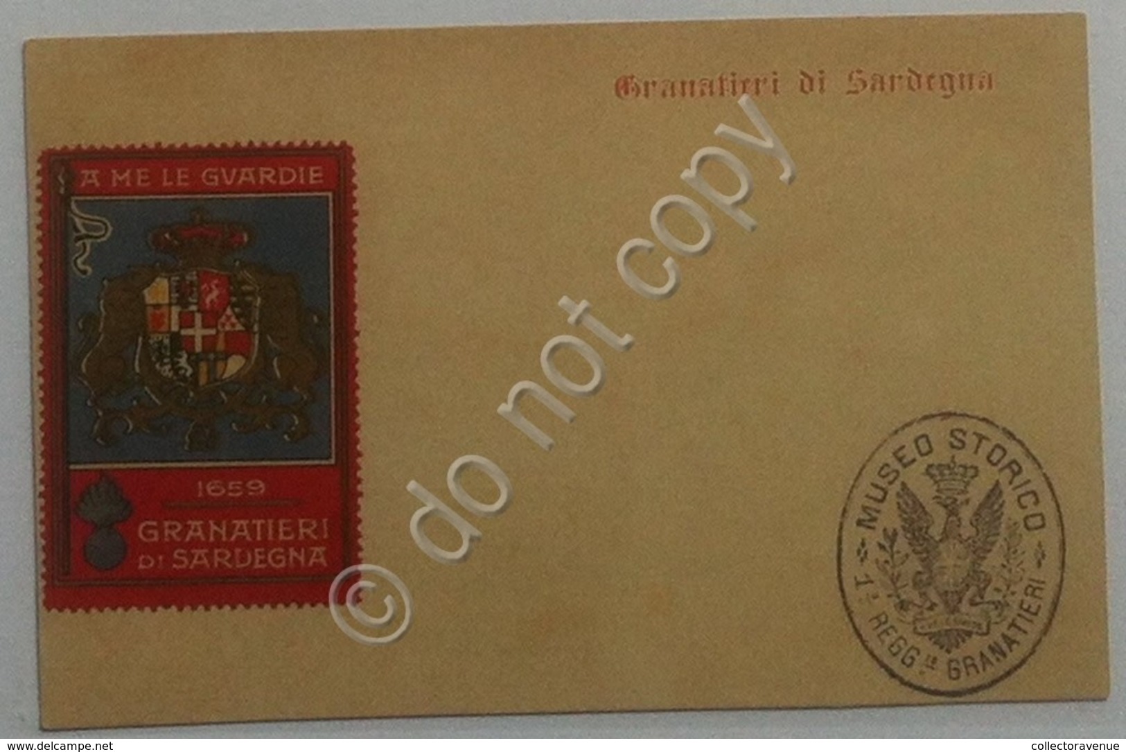 Erinnofilia - Regno - Cartolina Postale Con Chiudilettera Granatieri Di Sardegna - Non Classificati