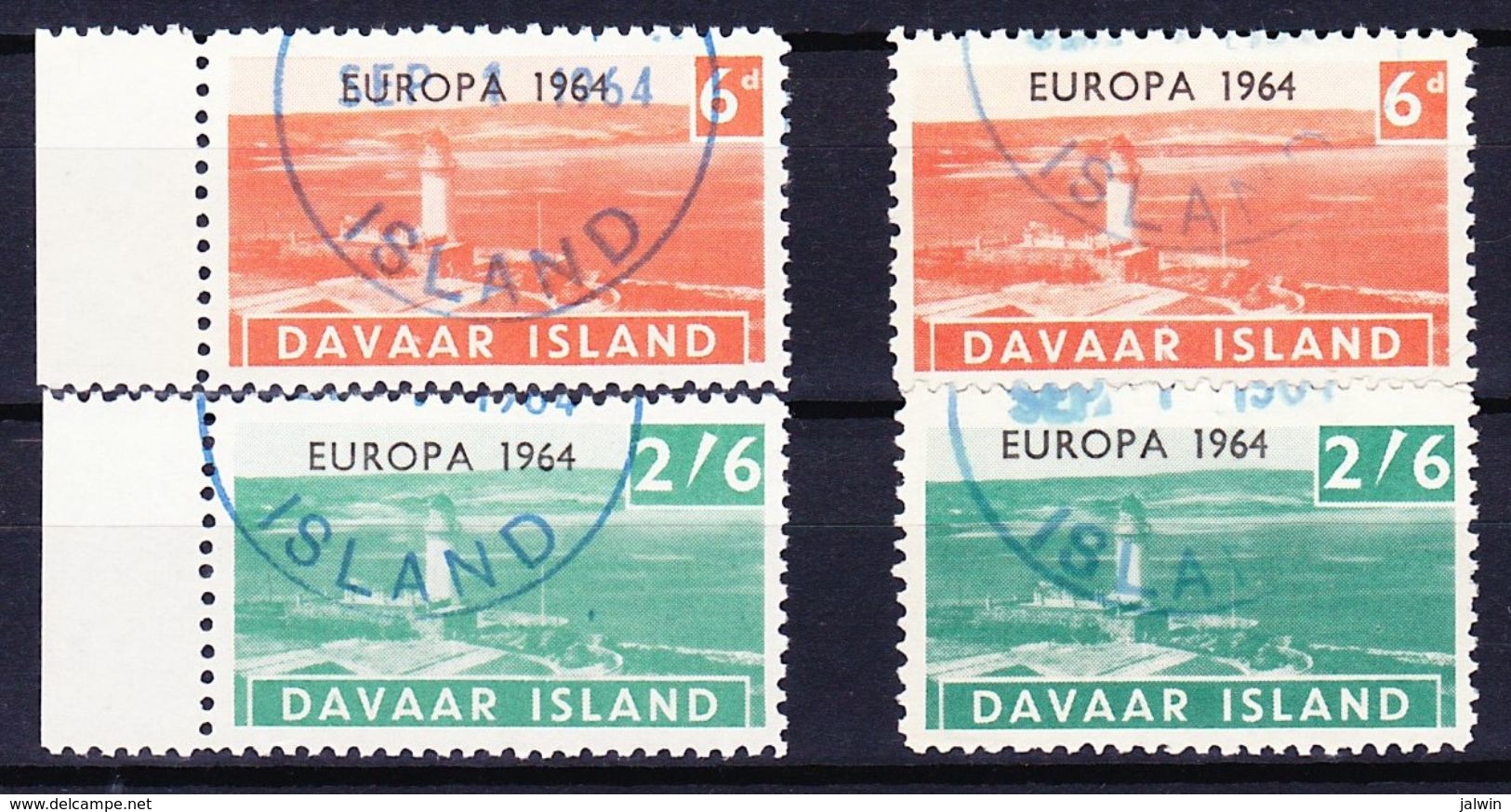 DAVAAR ISLAND (Emission Locale) - 1964 EUROPA SERIE (+ BLOC ET BLOC LUXE) Obl. LIGHTHOUSE / PHARE - Ortsausgaben