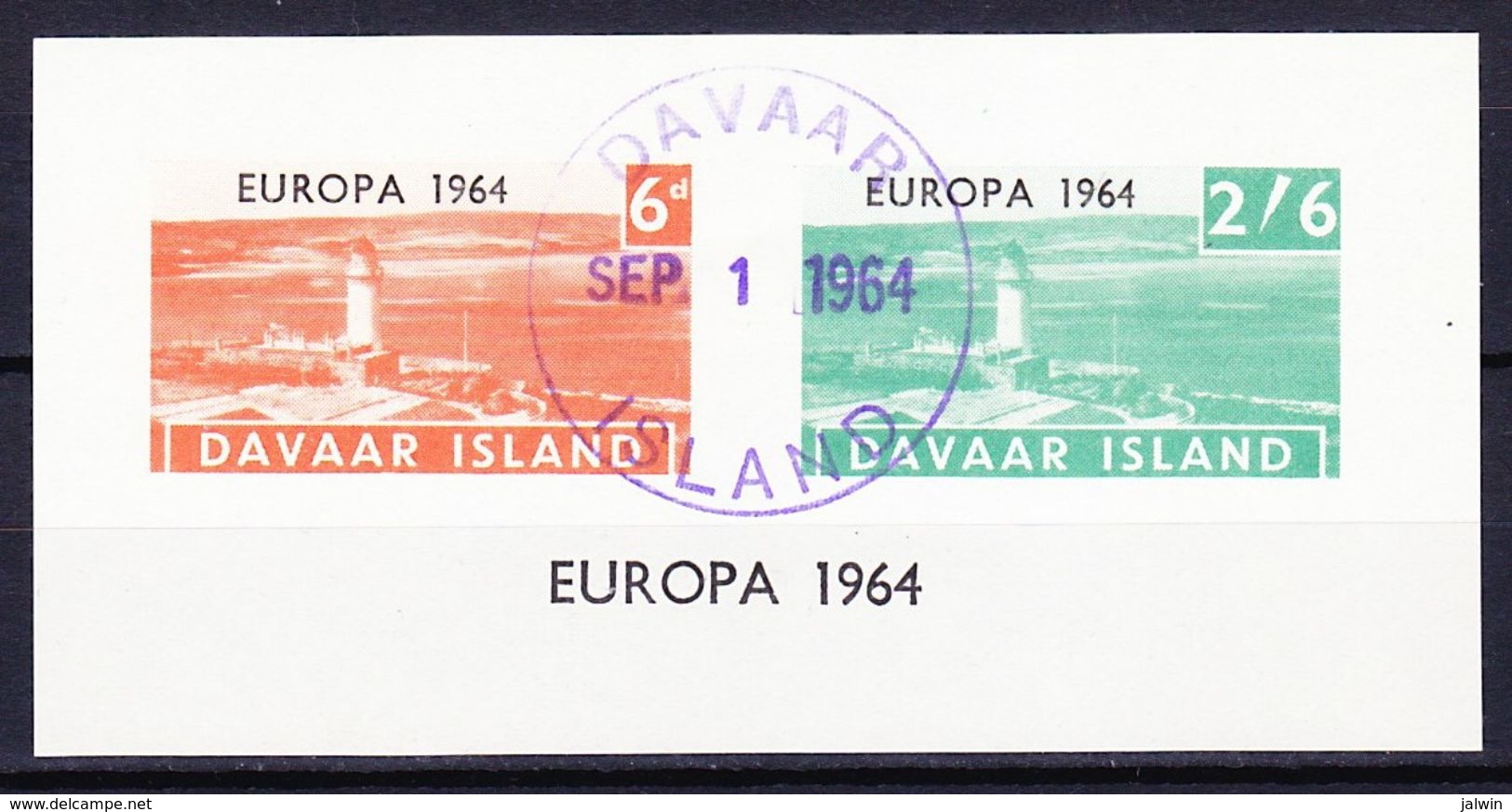 DAVAAR ISLAND (Emission Locale) - 1964 EUROPA SERIE (+ BLOC ET BLOC LUXE) Obl. LIGHTHOUSE / PHARE - Ortsausgaben