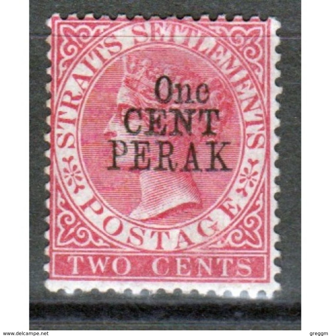 Malaysian State Perak 1887 One Cent Victorian Definitive Stamp. - Perak