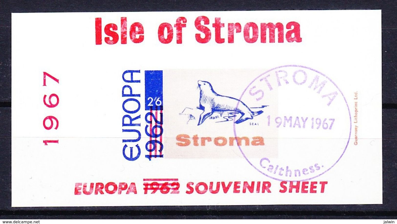 STROMA (Emission Locale) - 1967 EUROPA SERIE (+ BLOC ET BLOC LUXE) Obl. Sheep, Cow, Otter, Seal / Mouton, Vache, Loutre - Local Issues