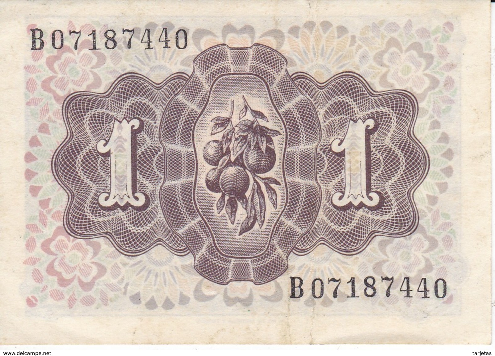 BILLETE DE 1 PTA DEL AÑO 1948 SERIE B CALIDAD MBC (VF)  DAMA DE ELCHE  (BANKNOTE) - 1-2 Pesetas