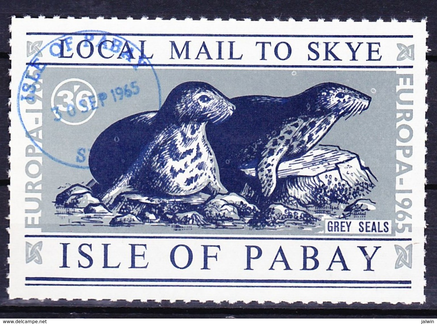 ISLE OF PABAY (Emission Locale) - 1965 EUROPA SERIE (+ BLOC ET BLOC LUXE) Obl. Custacean, Seals / Crustacés, Phoques - Local Issues