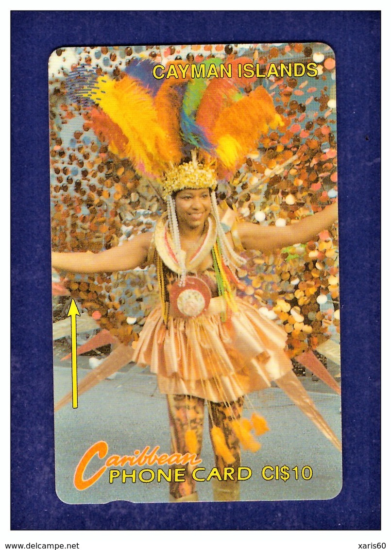 CAYMAN ISL: 1993 CAY-8A "Carnival Costume" CN:8CCIA Rare (30.000ex) - Cayman Islands