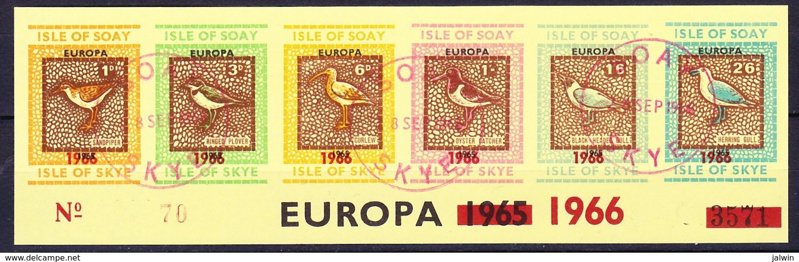 ISLE OF SOAY (Emission Locale) - 1966 EUROPA SERIE (+ BLOC ET BLOC LUXE) Obl. Birds / Oiseaux - Local Issues