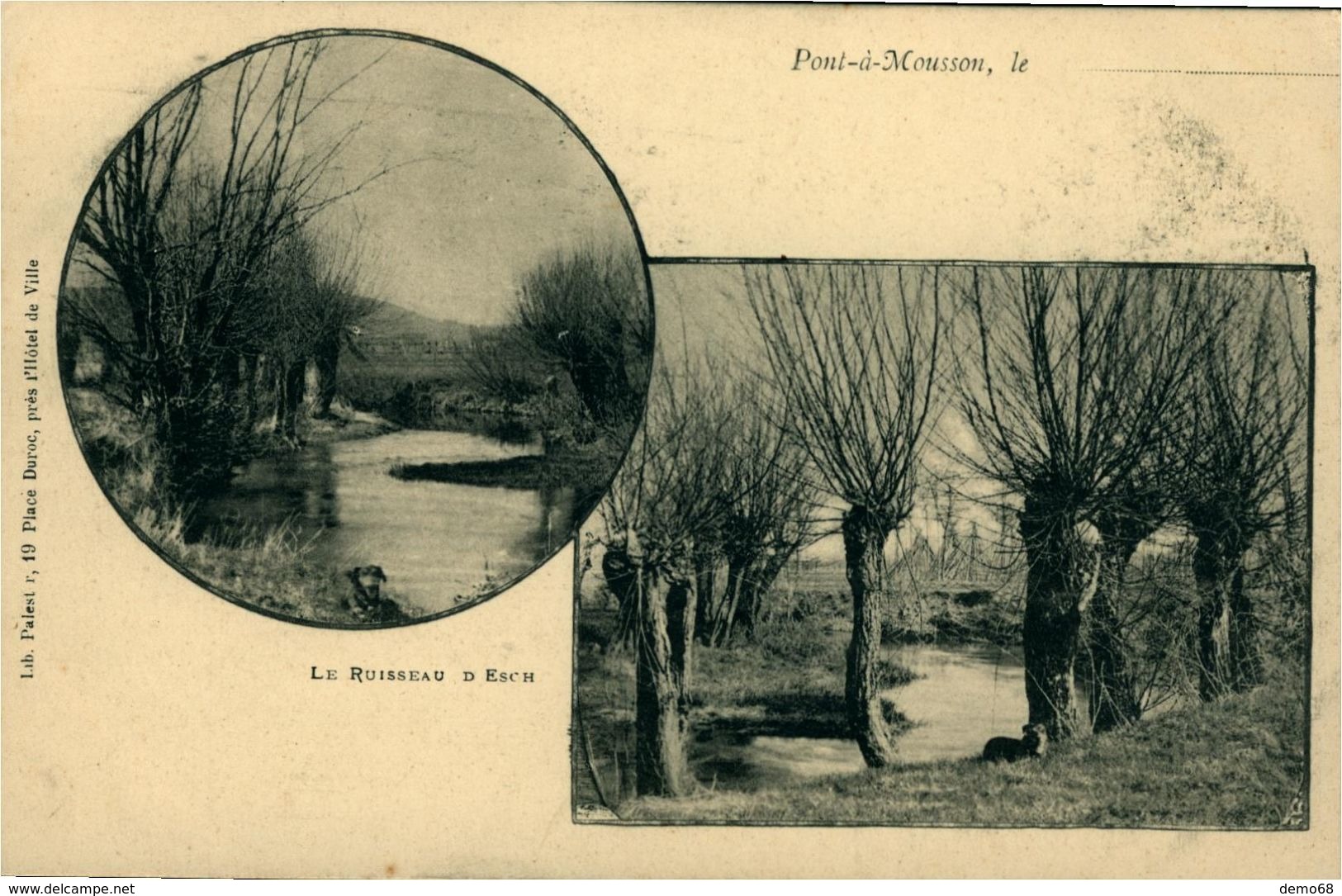 Pont à Mousson CPA 54 Meurthe Et Moselle Le Ruisseau D'Esch Magnifique Carte Ancienne (comme Neuve) - Pont A Mousson