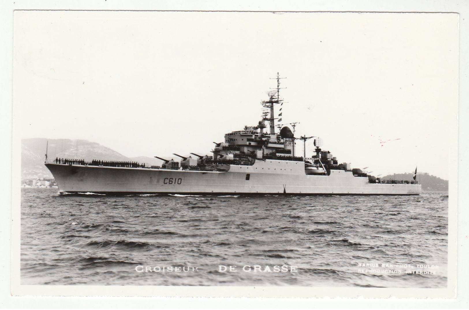 CROISEUR  DE GRASSE - édit. Marius Bar - Phot. Toulon - Guerre