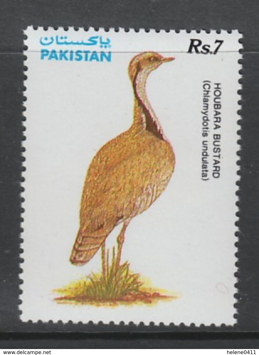 TIMBRE NEUF DU PAKISTAN - OUTARDE (CHLAMYDOTIS UNDULATA) N° Y&T 792E - Oies