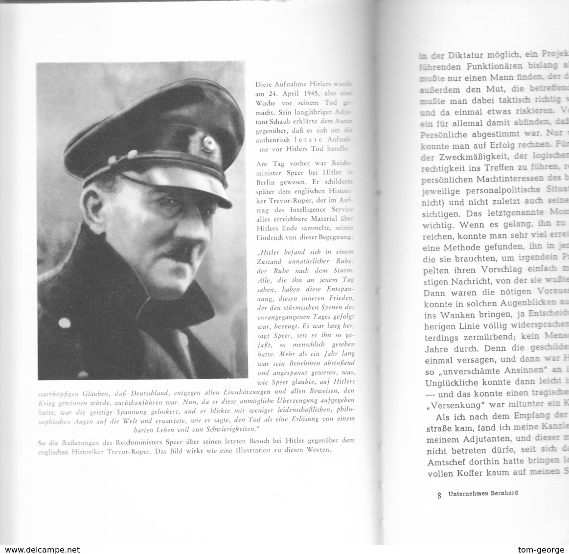 Unternehmen Bernhard - BESTZUSTAND! Unzensuriertes Buch Aus 1955! RAR! - Police & Military