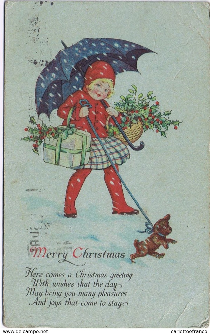 Carolina " Merry Christmas " Ontario (Canada) -> Udine Viaggiata 1926 - Altri & Non Classificati