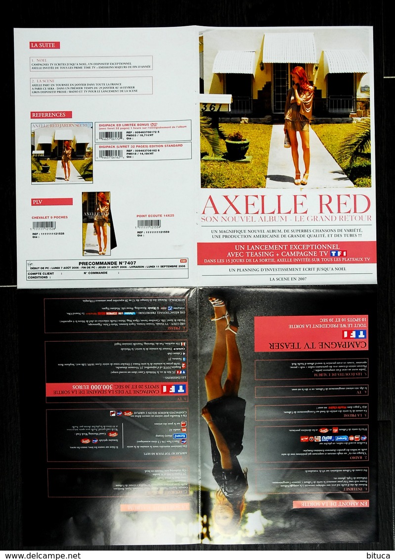 PLAN MEDIA BON DE PRECO AFFICHE PLIEE FORMAT 60X40 AXELLE RED TRES BON ETAT RARE - Manifesti & Poster