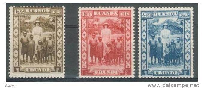 Congo Belge * Reine Astrid Koningin-1936-Belgisch Kongo-COB194/6-LH - Unused Stamps