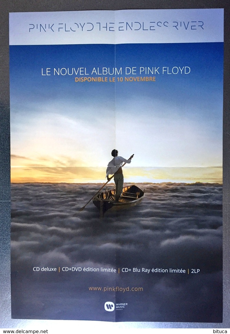 AFFICHE PLIEE FORMAT 60X40 PINK FLOYD ENDLESS RIVER TRES BON ETAT RARE - Manifesti & Poster